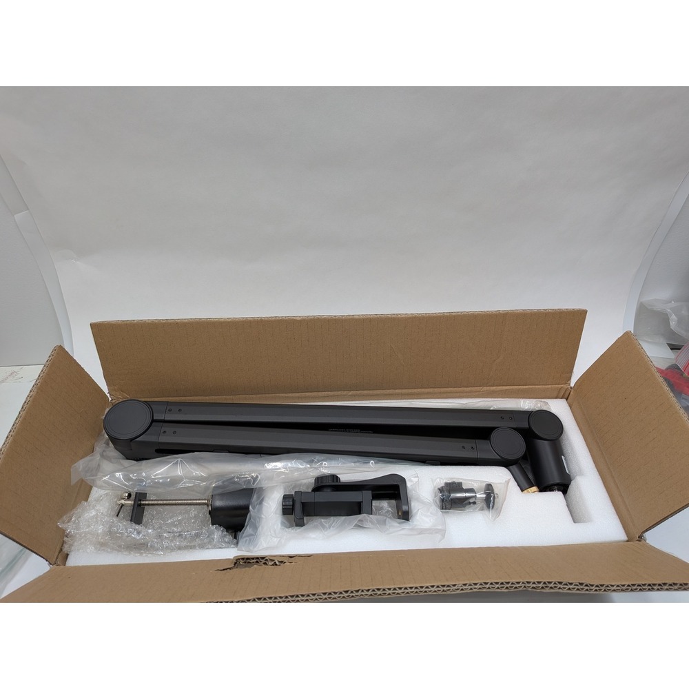 Vevor AK-V6 Microphone Stand Boom Arm Low Profile Adjustable Desk Mount Black